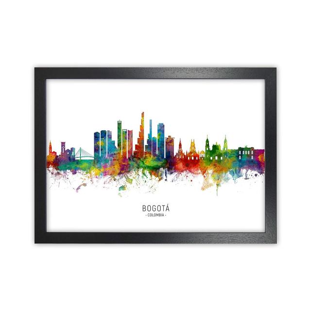 Bogota Colombia Skyline by Michael Tompsett - Print Latitude Run Format: Black Framed, Size: 46cm H x 63cm W x 3cm D on Productcaster.