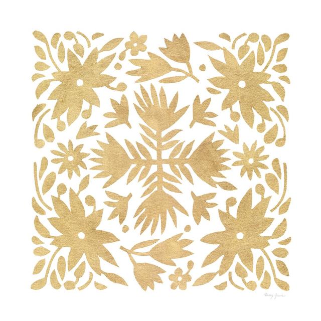 Otomi Floral Elegance II by Nancy Green - Wrapped Canvas Print Mercer41 Size: 30cm H x 30cm W on Productcaster.