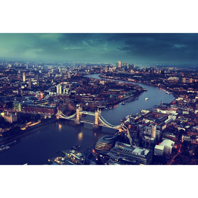 Varina London Aerial View by IakovKalinin - Wrapped Canvas Photograph Latitude Run Size: 51cm H x 76cm W x 3.8cm D on Productcaster.