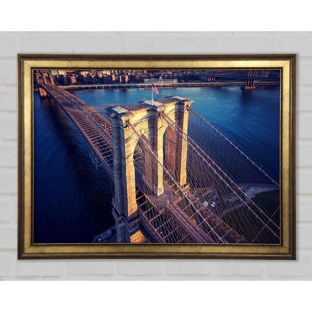 Brooklyn Bridge Above - Single Picture Frame Art Prints Latitude Run Size: 21cm H x 29.7cm W x 1.5cm D on Productcaster.