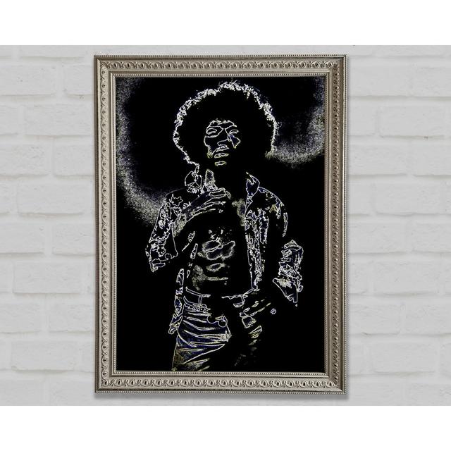 Jimi Hendrix Silber - Einzelner Bilderrahmen Kunstdrucke Bright Star Größe: 141,4 cm H x 100 cm B on Productcaster.