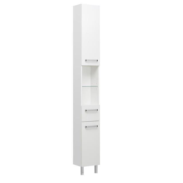 25 cm x 195,5 cm Badschrank Quickset Finish: White on Productcaster.