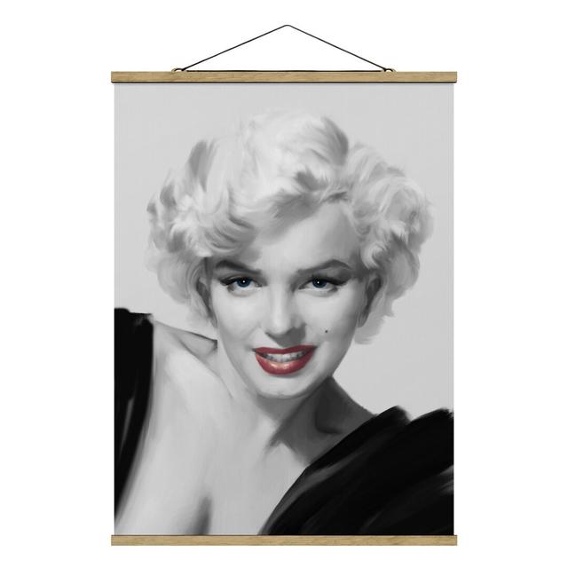 Marilyn on Sofa - Graphic Art Print Canora Grey Size: 133.5cm H x 100cm W x 0.3cm D on Productcaster.