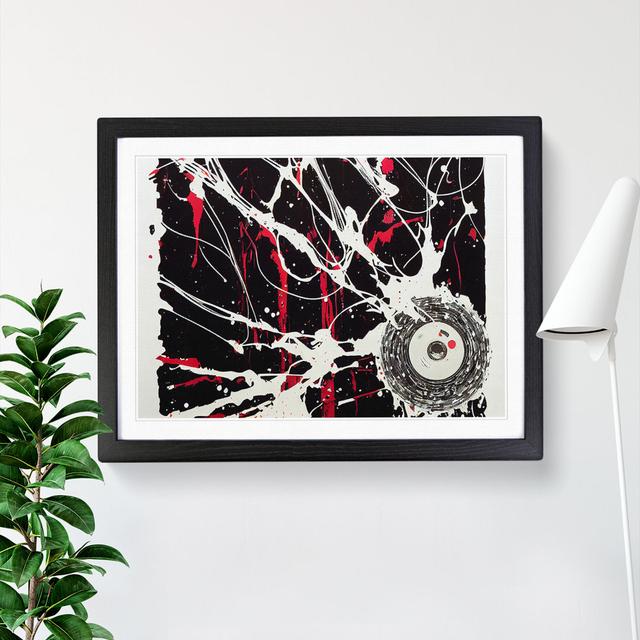 Dazzling Cassette Tape Abstract - Picture Frame Graphic Art Metro Lane Size: 46cm H x 64cm W x 2cm D, Frame Colour: Black on Productcaster.