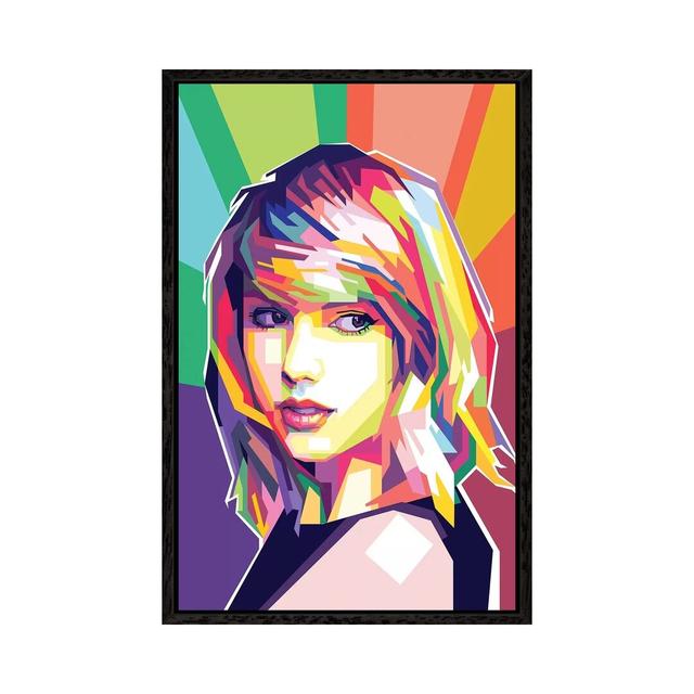 Leinwandbild - Grafikdruck „Taylor Swift” von Dayat Banggai 17 Stories Größe: 101,06 cm H x 66,04 cm B x 3,81 cm T, Format: Schwarz gerahmte Leinwand on Productcaster.