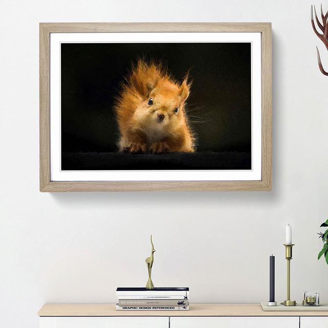 Red Squirrel - Picture Frame Painting Print East Urban Home Frame Option: Oak Framed, Size: 36cm H x 48cm W x 2cm D on Productcaster.