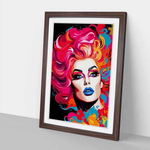 Drag Queen Pop - Print Rosdorf Park Size: 64" H x 46" W x 2" D, Format: Walnut on Productcaster.