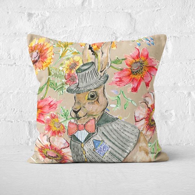 Kalmanovitz Floral Hare Cushion with Filling Maturi on Productcaster.