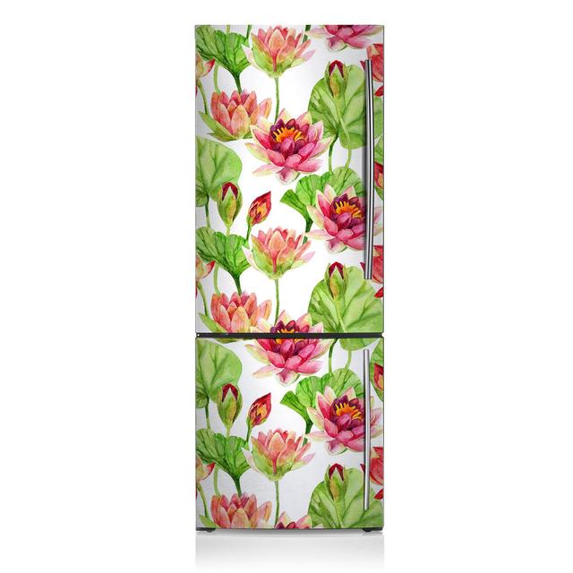 Leaf Flower Lotus Freezer Door Sticker Rosalind Wheeler on Productcaster.