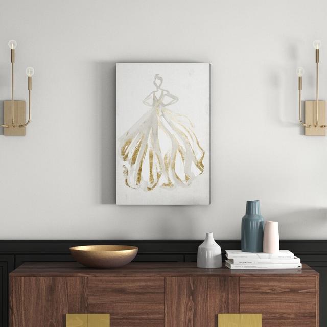 Elegant Dress Flow III - Wrapped Canvas Painting Print East Urban Home Size: 114cm H x 76cm W x 4cm D on Productcaster.