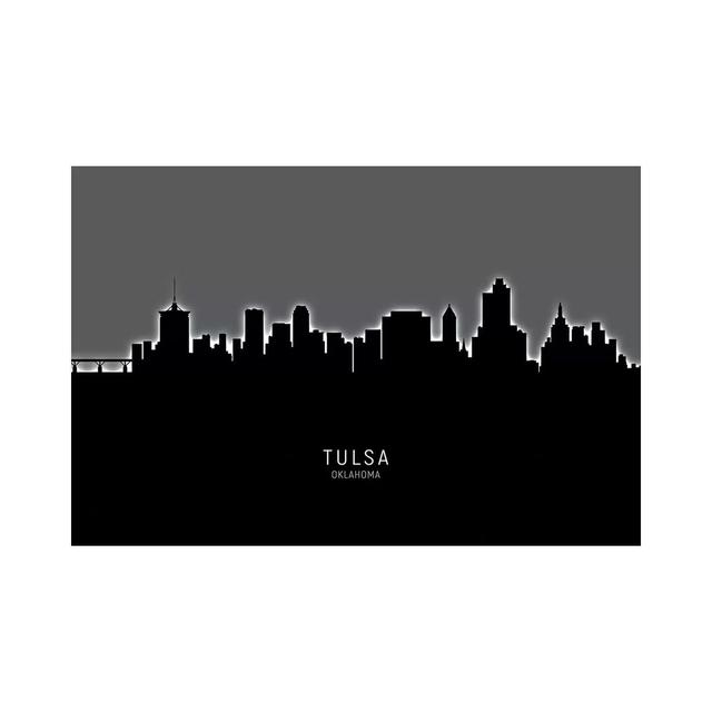 Tulsa Oklahoma Skyline by Michael Tompsett - Wrapped Canvas Graphic Art Latitude Run Size: 30.48cm H x 45.72cm W x 1.91cm D on Productcaster.