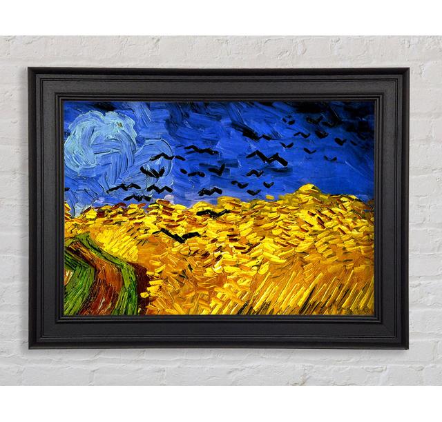 Gerahmtes Wandbild Van Gogh Wheat Field With Crows 02 Perspections Größe: 21 cm H x 42 cm B on Productcaster.