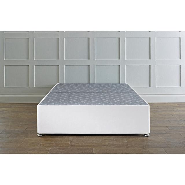 Pelemon Divan Bed Base 17 Stories Size: UK King - DE 150 x 200 cm, Colour: White on Productcaster.