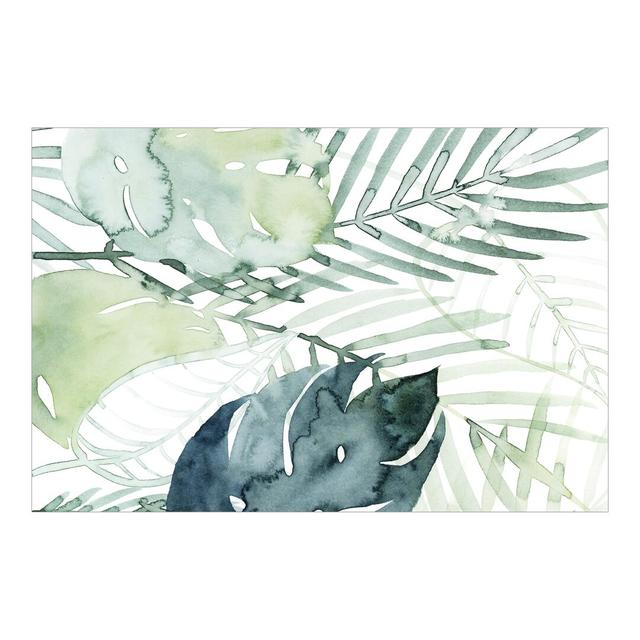 Palm Fronds in Watercolour I 2.9m x 4.32m Textured Matt Peel & Stick Wall Mural East Urban Home Size: 190cm L x 288cm W on Productcaster.