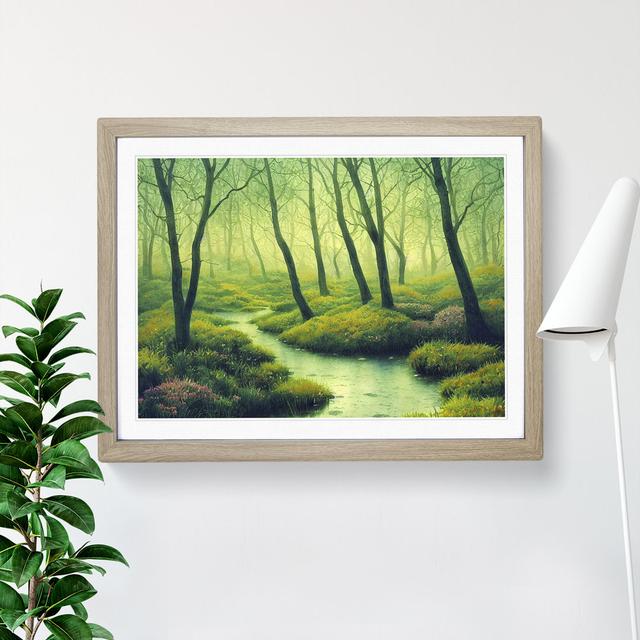 Spring Forest in Watercolour Vol.3 - Picture Frame Painting Alpen Home Format: Oak Framed, Size: 34cm H x 46cm W x 2cm D on Productcaster.