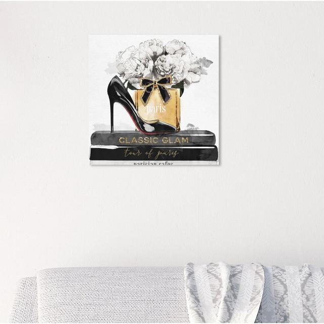 Glamorous Stack - Graphic Art Print East Urban Home Size: 30.48cm H x 30.48cm W x 3.81cm D, Format: Wrapped Canvas on Productcaster.