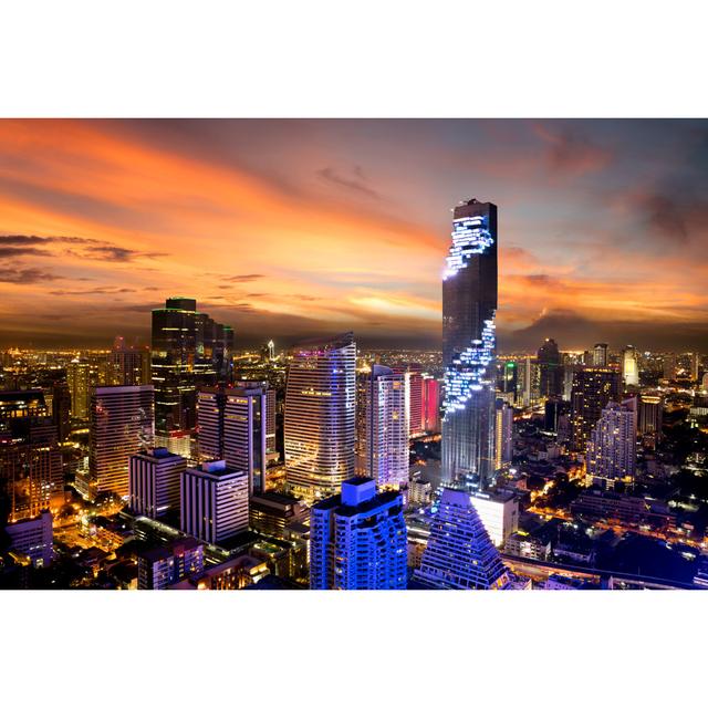 Mahanakhon Tower - Wrapped Canvas Photograph 17 Stories Size: 81cm H x 122cm W on Productcaster.