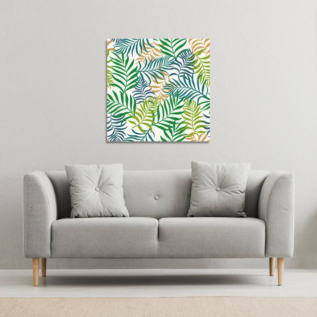 Green Tropical Palm Leaves Canvas Print Andrew Lee on Productcaster.