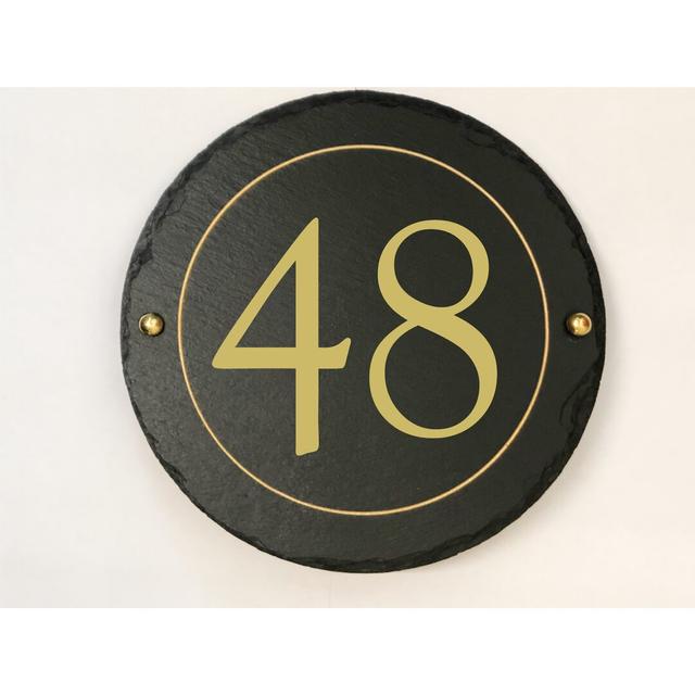 Easingwold 24cm H Slate House Number Brayden Studio Number: 48 on Productcaster.