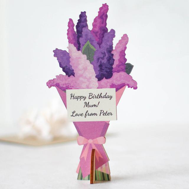 Personalised Birth Flower Card, July, Larkspur The Party Aisle Customize: Yes on Productcaster.