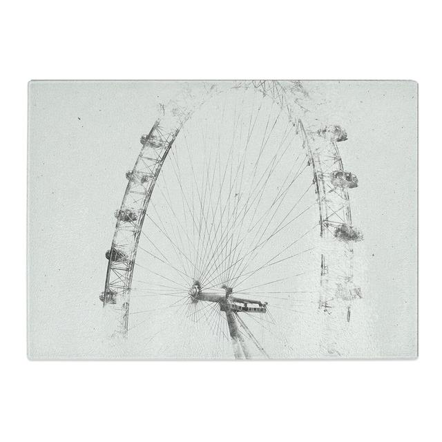 Tempered Glass the London Eye London Chopping Board East Urban Home Size: 20 cm x 28.5 cm on Productcaster.