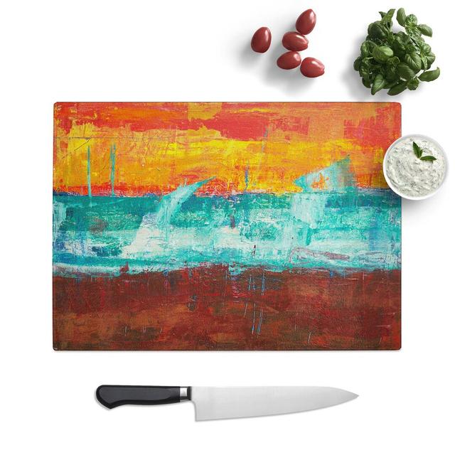 Tempered Glass Art Painting Vol.437 Chopping Board East Urban Home Size: 39 cm W x 28.5 cm L on Productcaster.