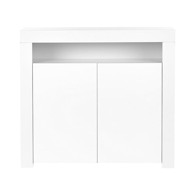 2 Door Sideboard LED White COVINA Metro Lane on Productcaster.