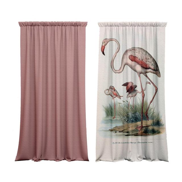 Flamingo Slot Top Blackout Curtains Bikes Bazaar Panel Size: 148 W x 350 D cm on Productcaster.