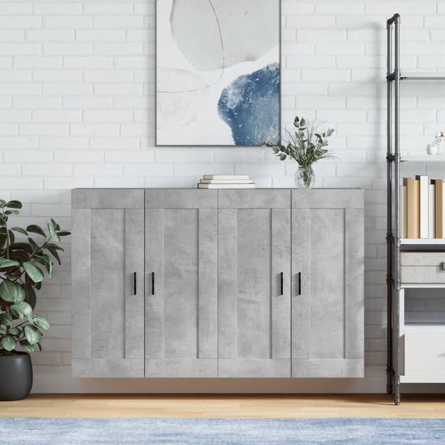 Milutin 69.5cm Sideboard (Set of 2) 17 Stories Colour: Concrete Grey on Productcaster.