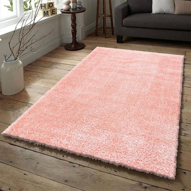 Runner Dyani Solid Colour Machine Woven Babypink Area Rug Latitude Run Rug Size: Rectangle 50 x 80cm on Productcaster.