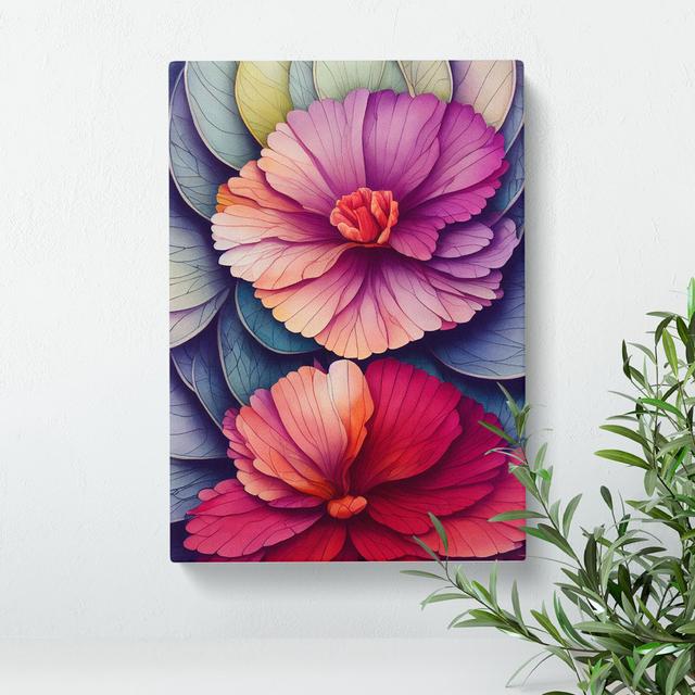 Beautiful Watercolour Flowers No.5 Marlow Home Co. Size: 60cm H x 40cm W x 3cm D on Productcaster.