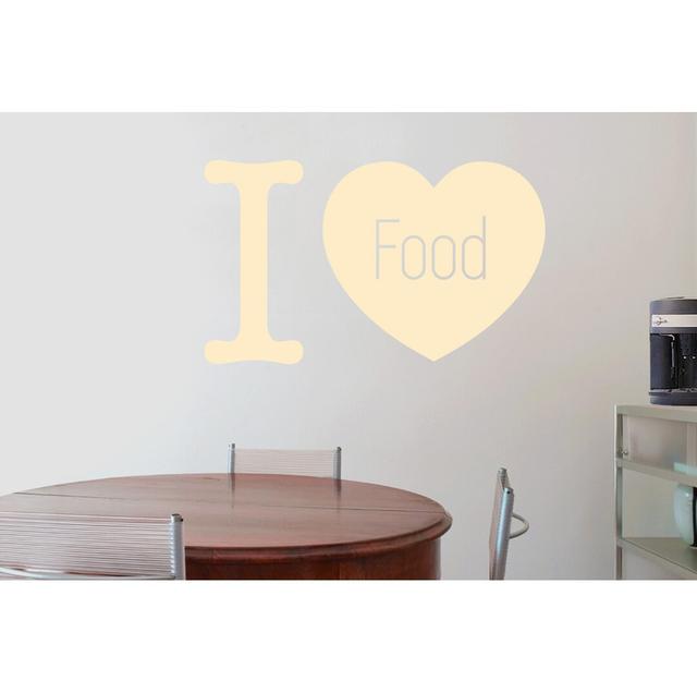 I Love Food Wall Sticker Happy Larry Size: Medium, Colour: Beige on Productcaster.