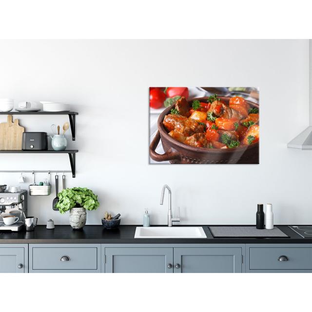 Glass picture | Mural on real glass Appetizing farmer's pot including suspension and spacer s2720 Brayden Studio Size: 60cm H x 80cm W on Productcaster.