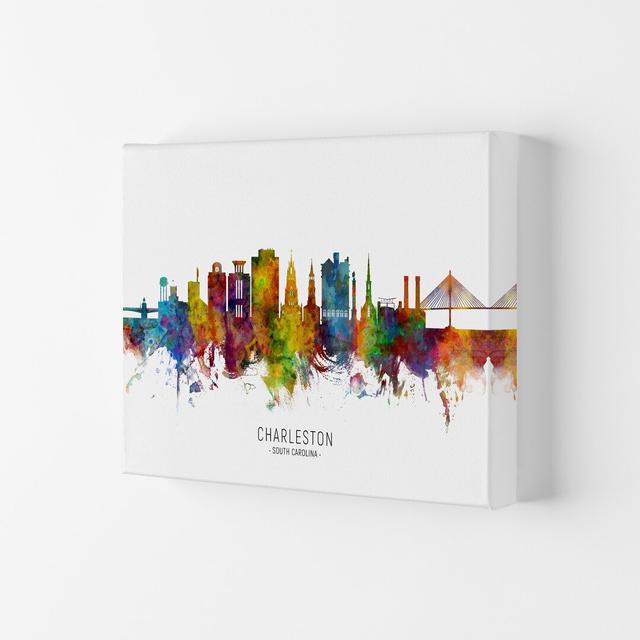 Charleston South Carolina Skyline by Michael Tompsett - Print Ebern Designs Format: Wrapped Canvas, Size: 42cm H x 59.4cm W x 4cm D on Productcaster.