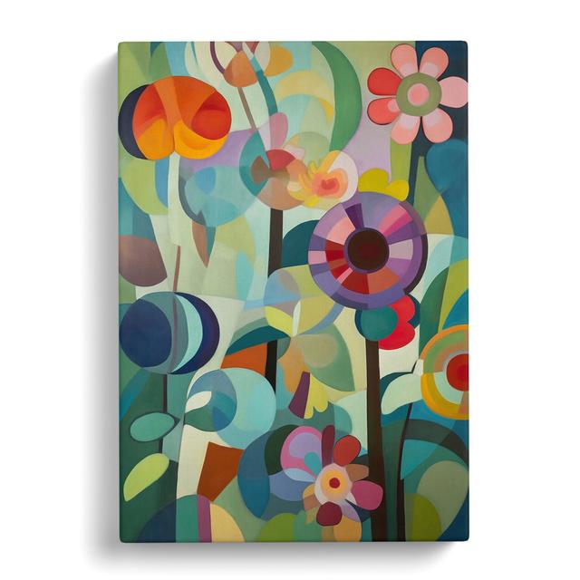 Bahati Flowers Orphism Design Vol.6 - Wrapped Canvas Print Marlow Home Co. Size: 50cm H x 35cm W x 3cm D on Productcaster.