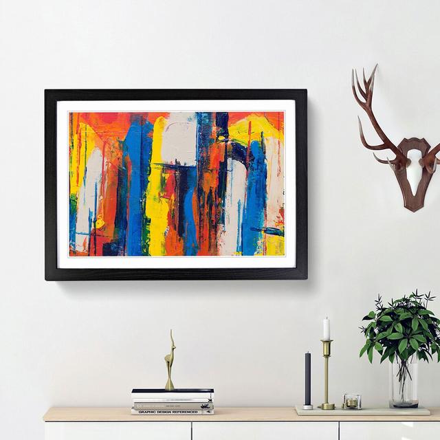 Abstract Art Painting Vol.127 by S.Johnson - Picture Frame Painting Print East Urban Home Frame Option: Black Framed, Size: 48cm H x 65cm W x 2cm D on Productcaster.