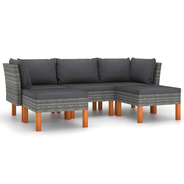 Gartenecksofa Johnse mit Kissen 17 Stories Farbe (Bezug): Grau, Farbe (Gestell): Hellgrau on Productcaster.