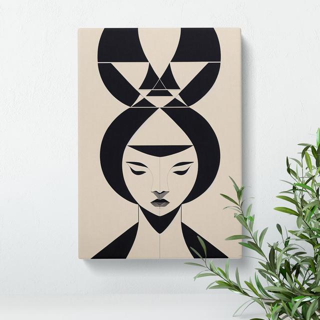 Abstract Face of a Woman No.2 - Wrapped Canvas Graphic Art ClassicLiving Size: 50cm H x 35cm W x 3cm D on Productcaster.