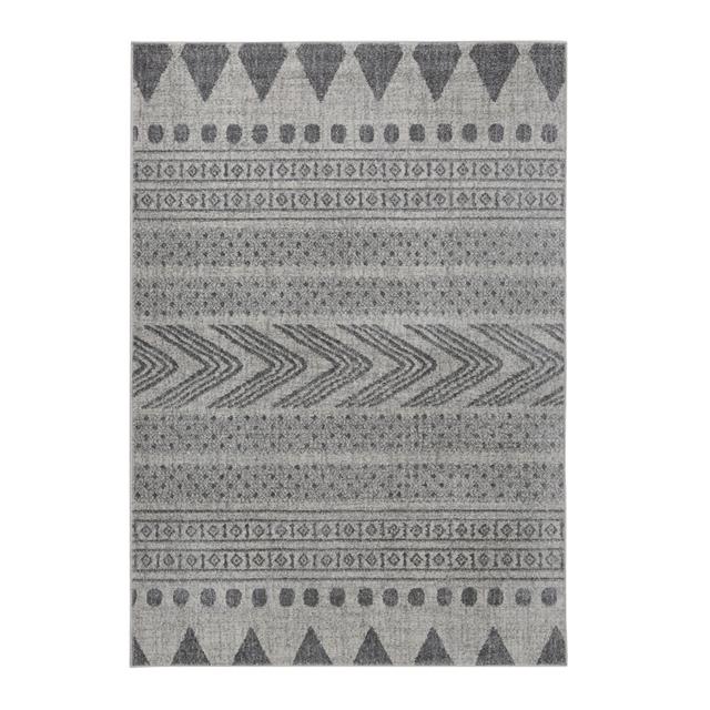 Dimson Geometric Machine Woven Grey Area Rug World Menagerie Rug Size: Rectangle 152 x 226cm on Productcaster.