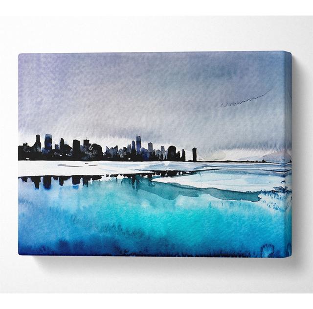 Ice City - Wrapped Canvas Art Prints Latitude Run Size: 66cm H x 106.6cm W x 10cm D on Productcaster.