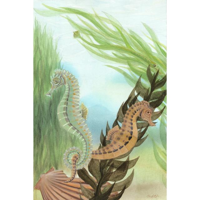 Seahorse Serenade IV Highland Dunes Size: 91cm H x 61cm W x 3.8cm D on Productcaster.