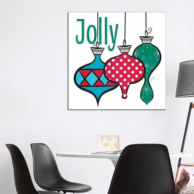 Joyful Christmas Ornaments IV by Andi Metz - Wrapped Canvas Graphic Art The Seasonal Aisle Size: 93.98cm H x 93.98cm W x 1.905cm D on Productcaster.