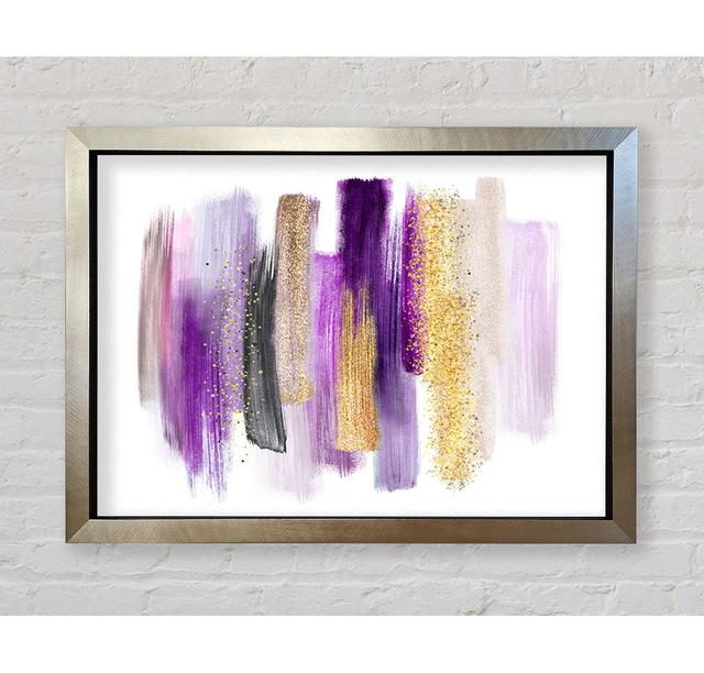 Strong Brush Strokes Glitter - Single Picture Frame Art Prints Metro Lane Size: 59.7cm H x 84.1cm W on Productcaster.