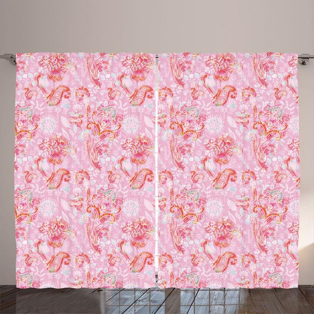 Chelley Polyester Semi Sheer Curtain Pair Latitude Vive on Productcaster.