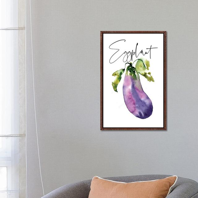 Loose Veggies Eggplant von Sara Berrenson - Galerie-verpackte Leinwand Giclée auf Leinwand Lark Manor Format: Klassischer Holzrahmen, Größe: 66,04 cm on Productcaster.