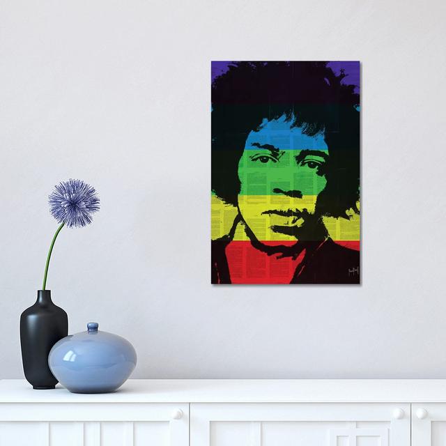 Jimi Rainbow by Ahmad Shariff - Wrapped Canvas Print Rosalind Wheeler Size: 45.72cm H x 30.48cm W x 1.91cm D on Productcaster.