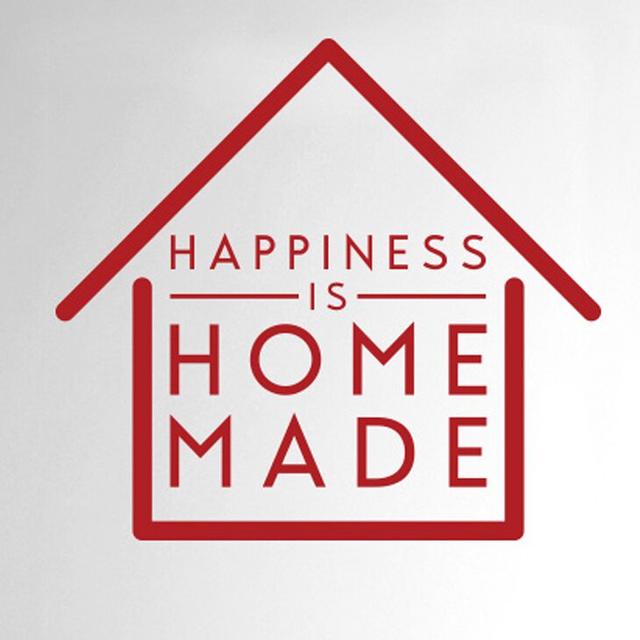 Happiness Is Home Made Door Room Wall Sticker 17 Stories Colour: Dark Red on Productcaster.