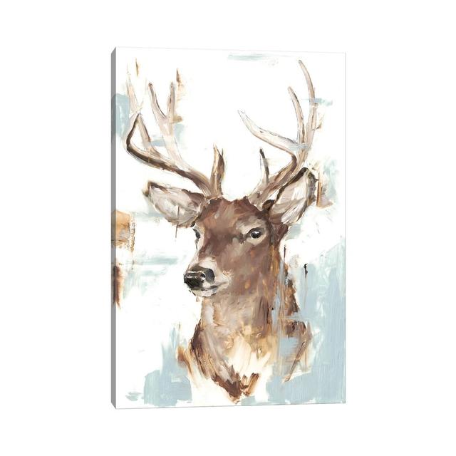 Modern Deer Mount II by Ethan Harper - Wrapped Canvas Graphic Art Alpen Home Size: 152.4cm H x 101.6cm W x 3.81cm D on Productcaster.