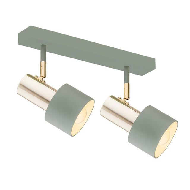 Gambino Spotlight Canora Grey Shade Colour: Green, Fixture Finish: Green/Brass on Productcaster.