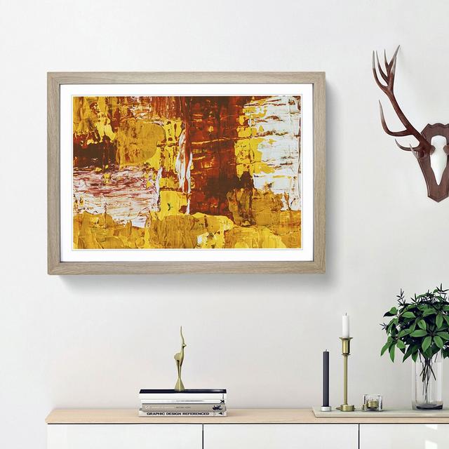 Abstract Art Painting Vol.205 by S.Johnson - Picture Frame Painting Print East Urban Home Frame Option: Oak Framed, Size: 36cm H x 48cm W x 2cm D on Productcaster.